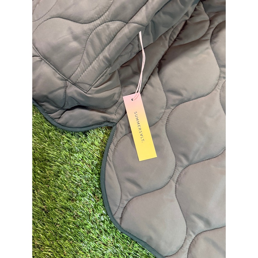Summersalt Reversible Quilted Lightweight Jacket Green Workwear‎ Utility Green L - Picture 3 of 4